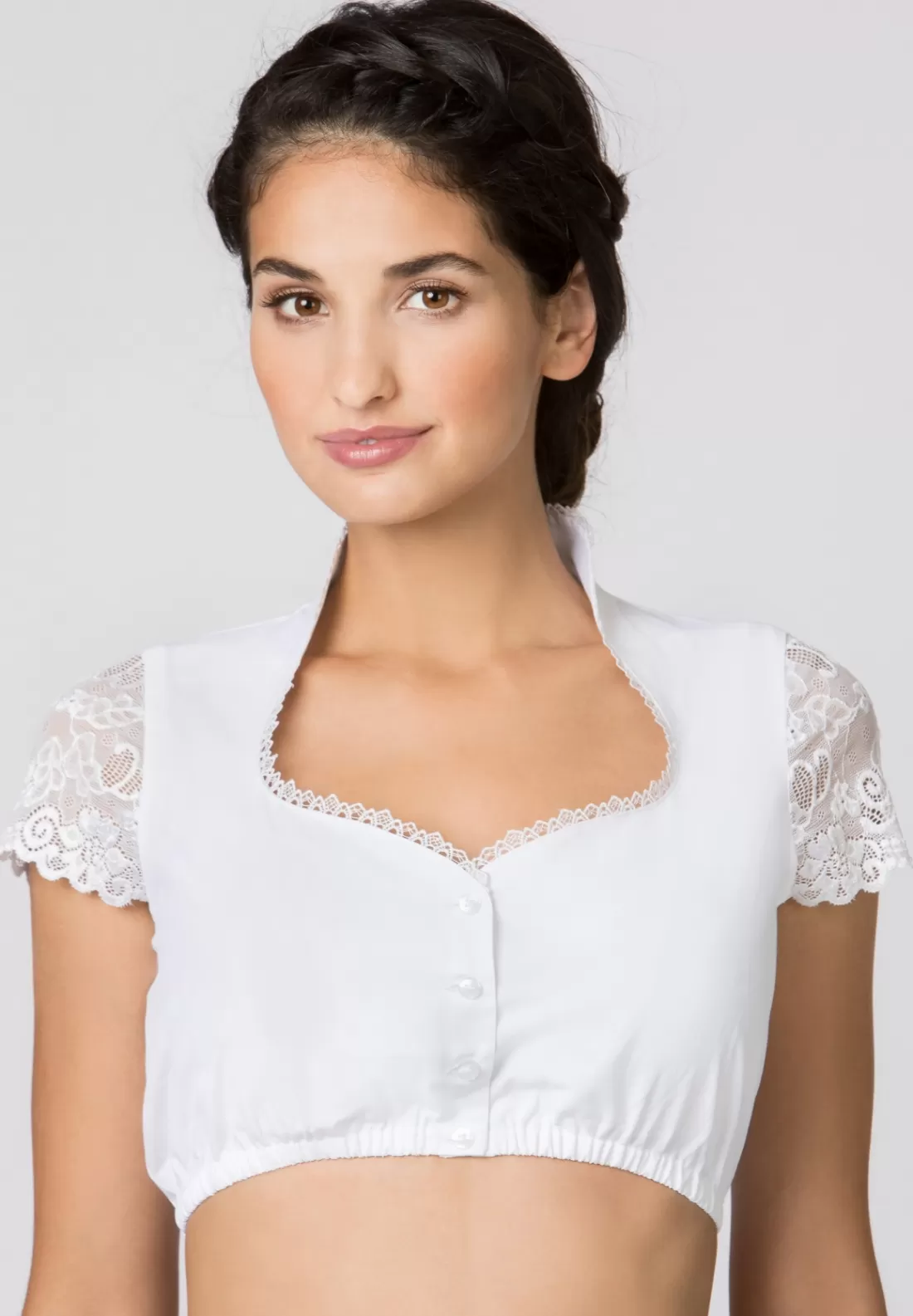 Stockerpoint Bluse B-8058 weiss Cheap