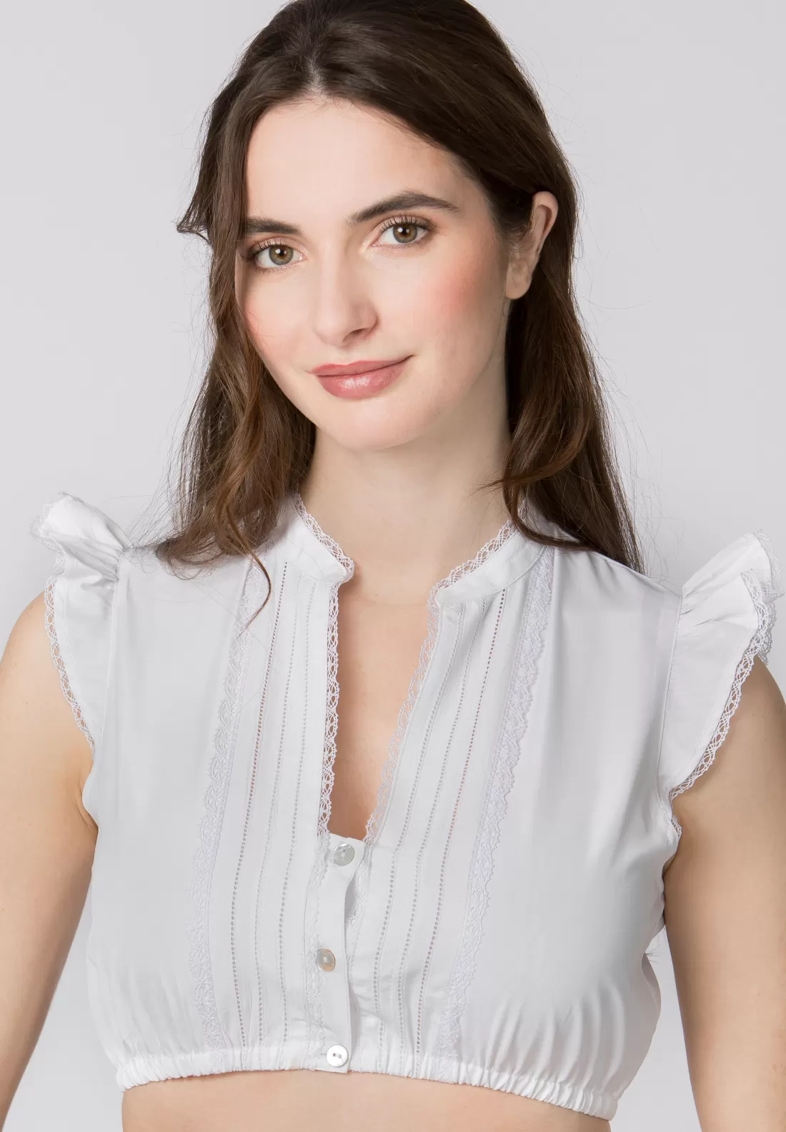 Stockerpoint Dirndlbluse Satine weiss Sale