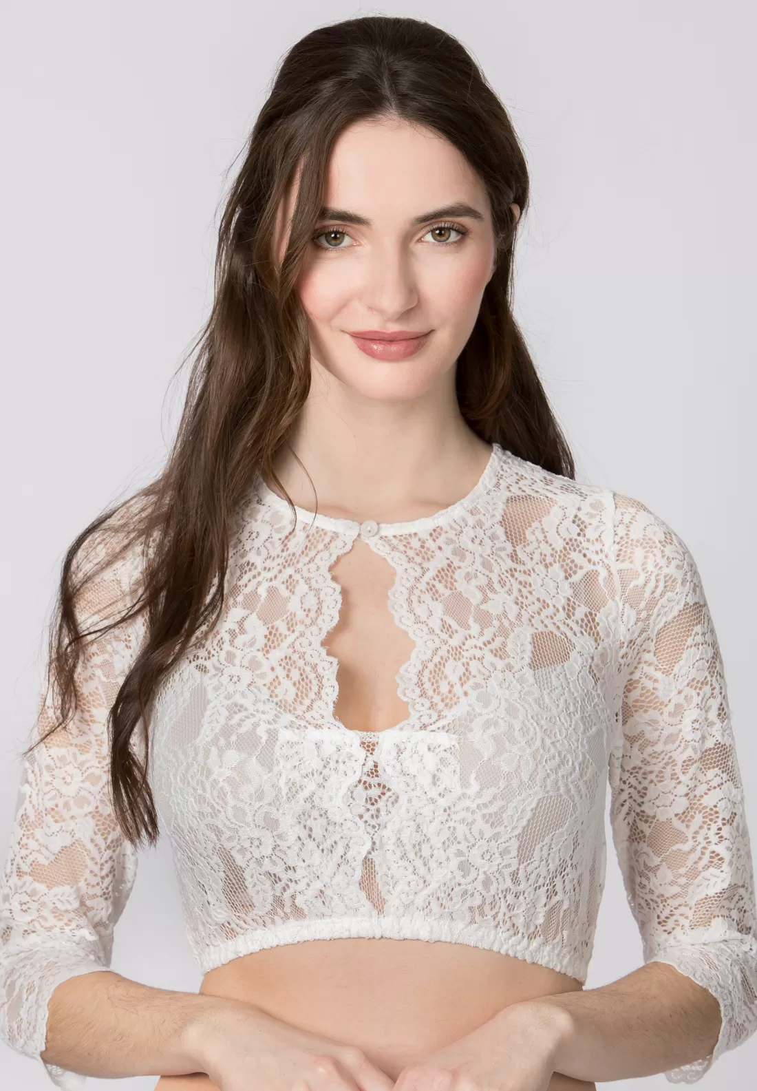 Stockerpoint Dirndlbluse Smilla creme Sale