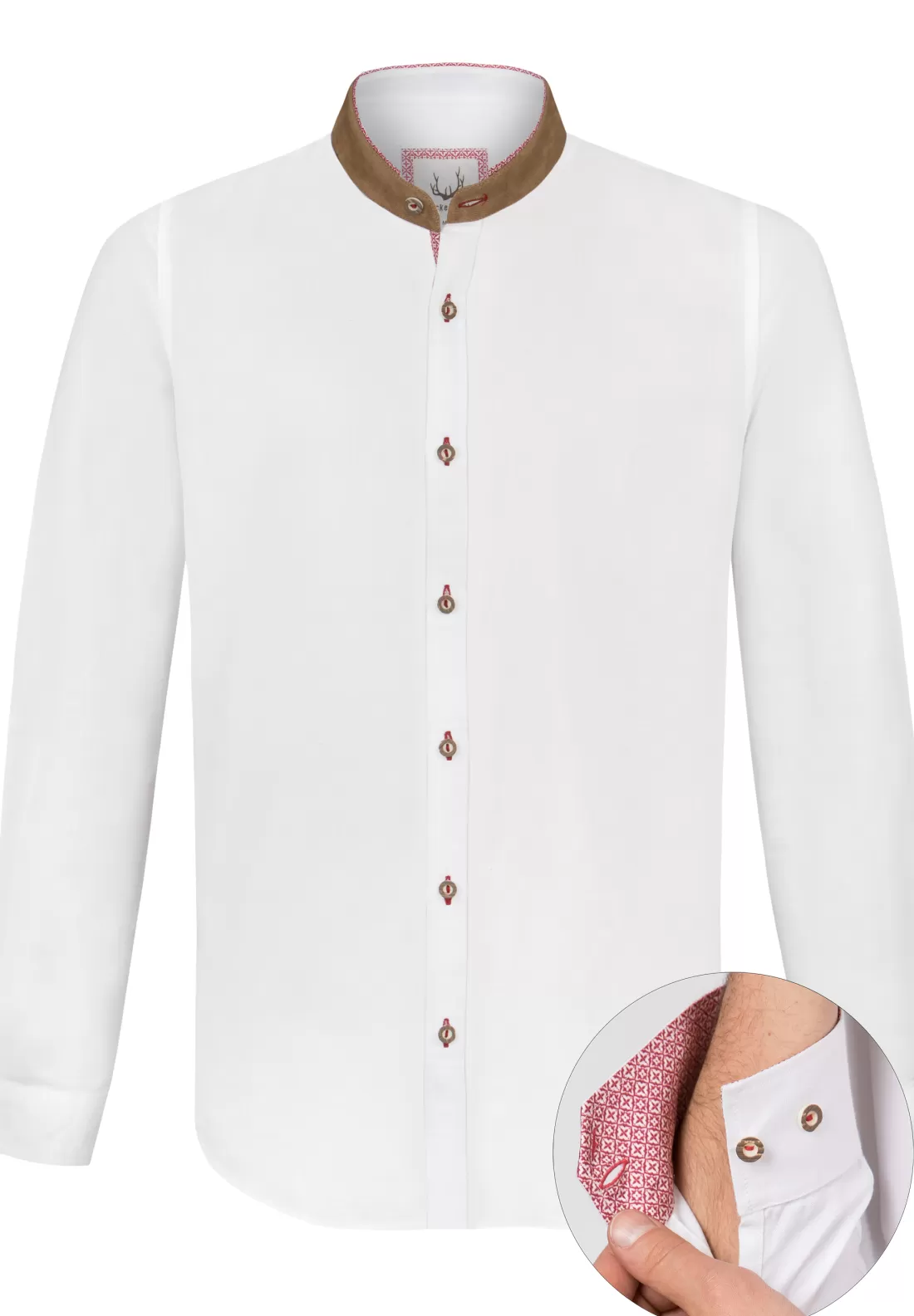 Stockerpoint Hemd Adamo weiss-rot Shop