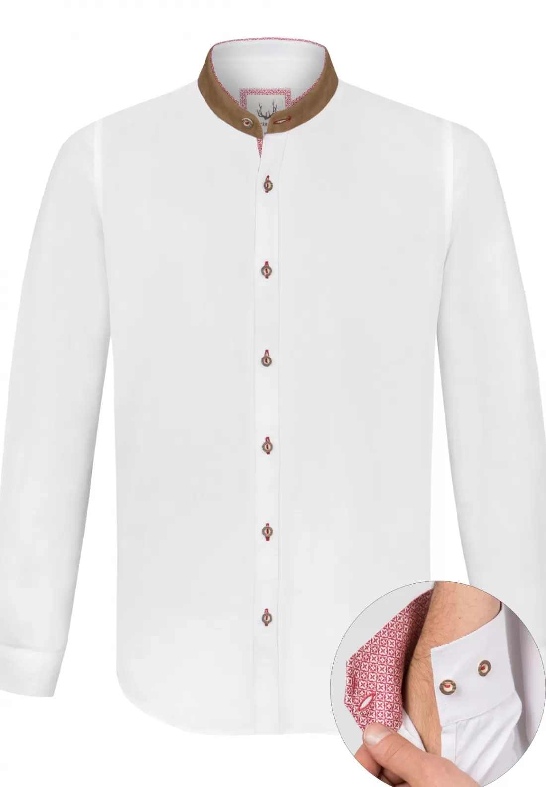 Stockerpoint Hemd Adamo weiss-rot Shop