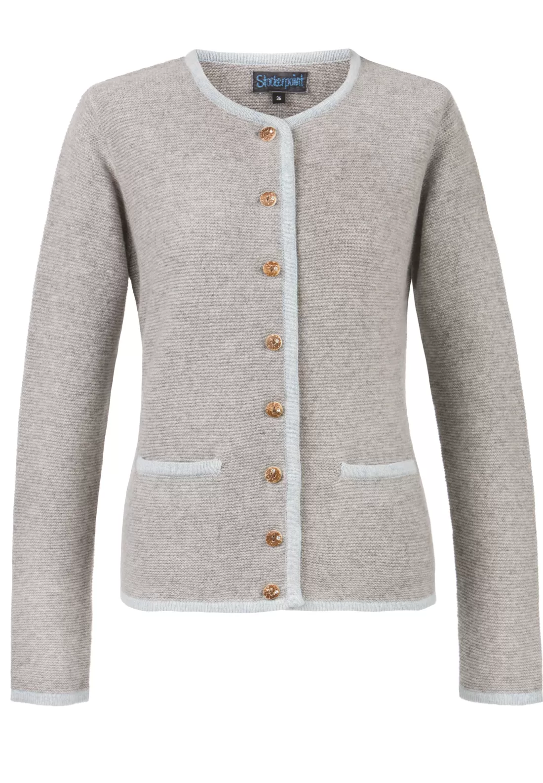 Stockerpoint Jacke Caro grau-hellblau Best