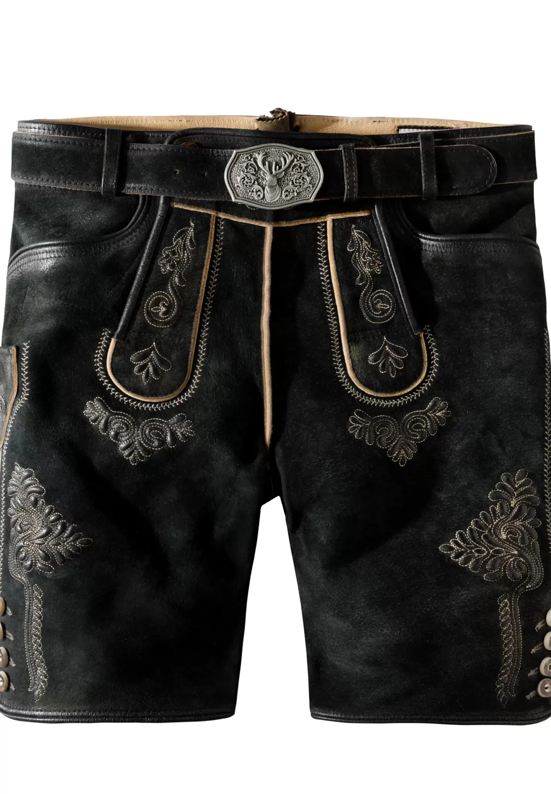 Stockerpoint Lederhose Bertl graphitgespeckt Flash Sale