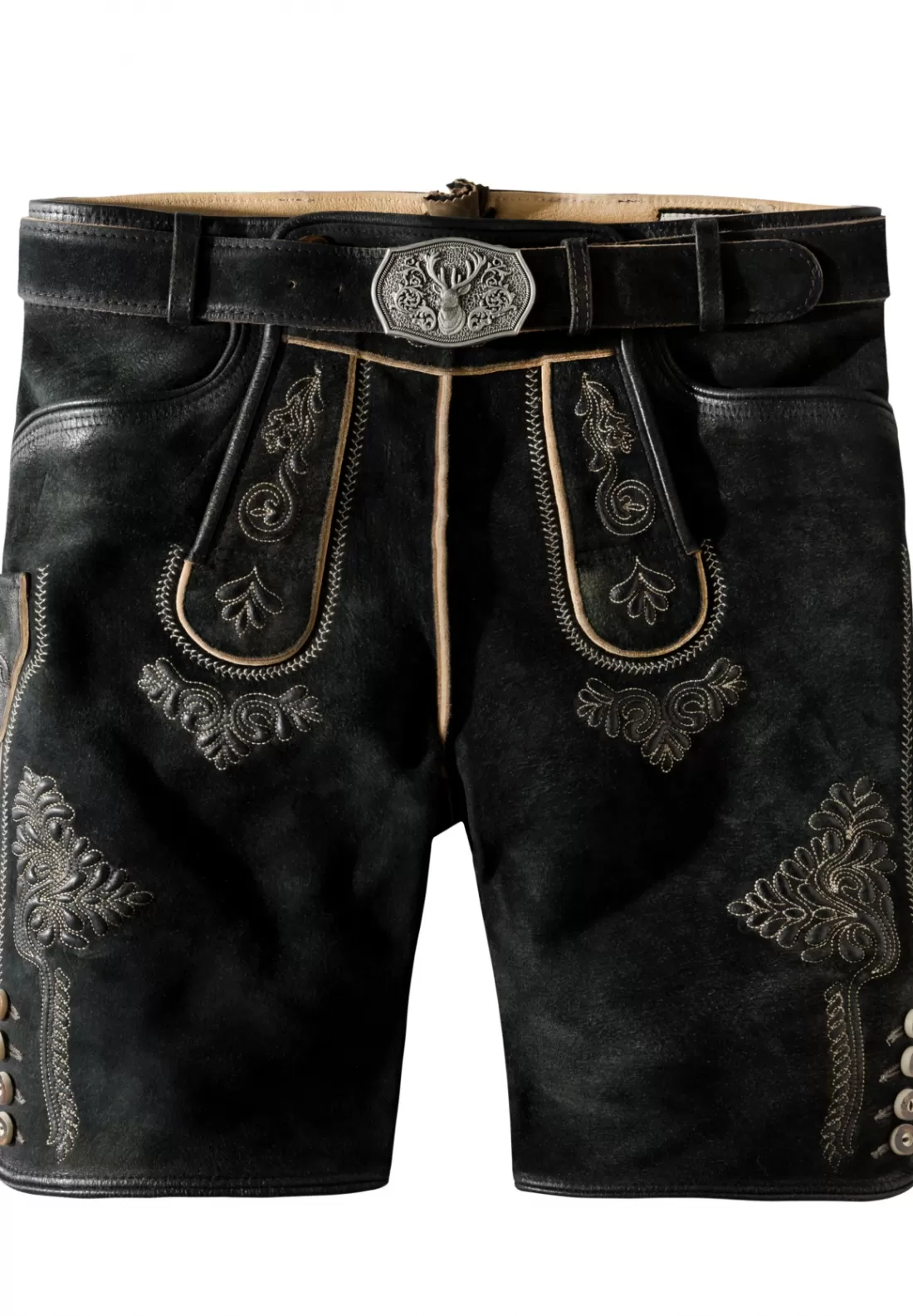 Stockerpoint Lederhose Bertl graphitgespeckt Flash Sale